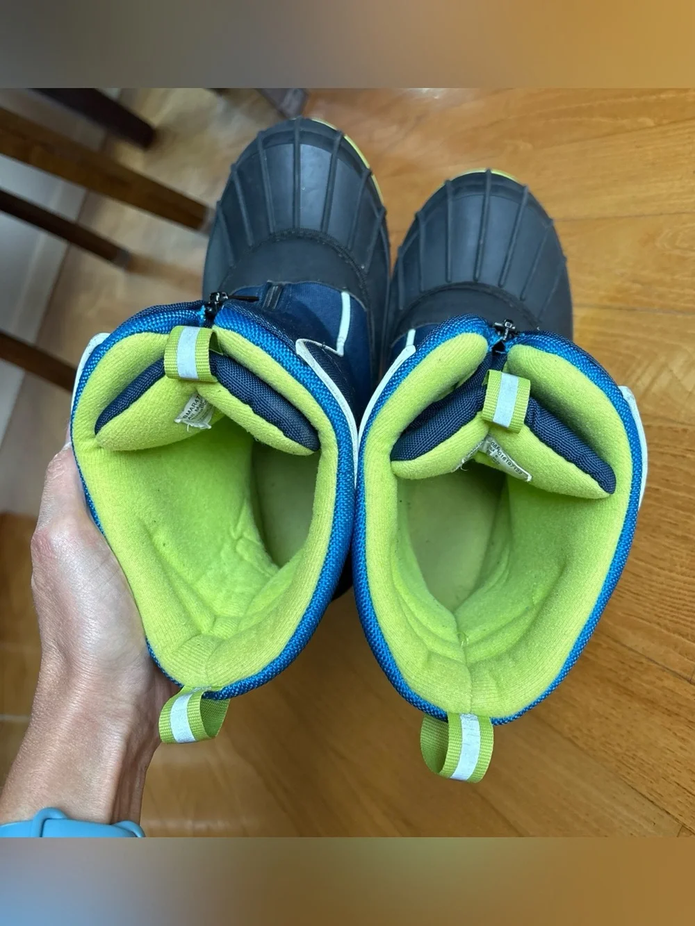 Arctic Shield Waterproof Snow Boots Insulated Blue Green Winter Youth Boys Sz 6